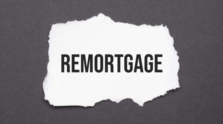 Remortgage written on torn paper